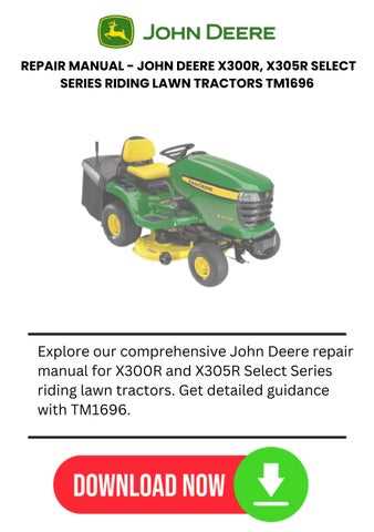 john deere x300 lawn tractor service repair manual