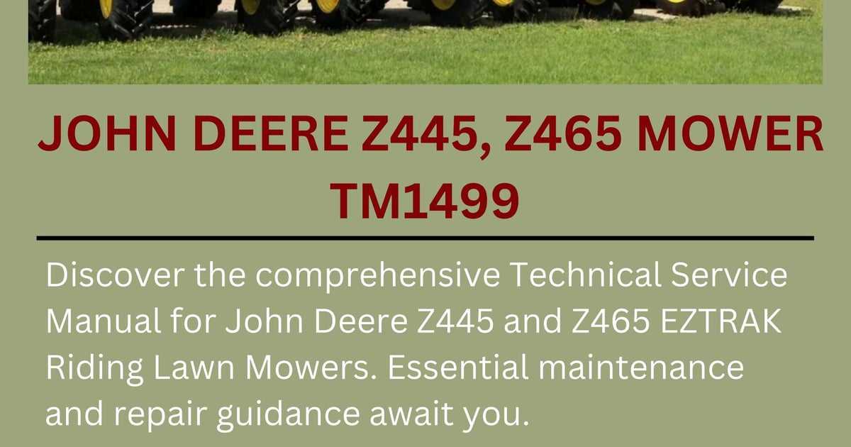 john deere z445 repair manual