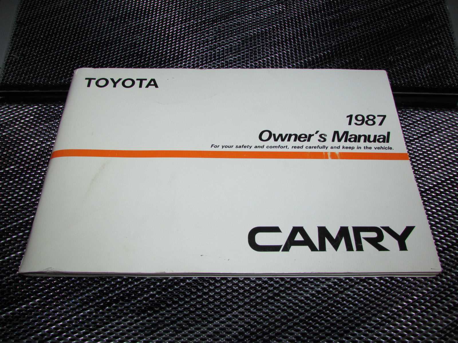 toyota camry 1987 repair manual