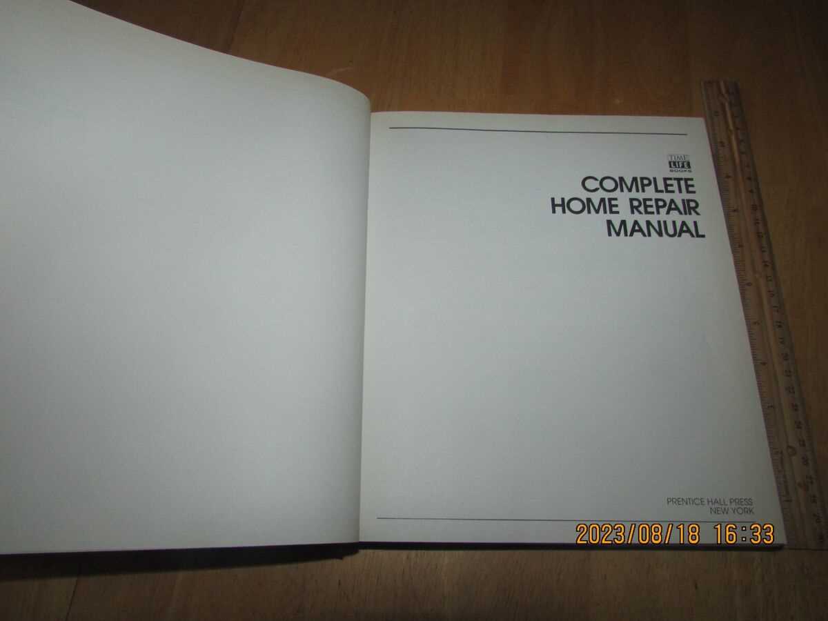 time life complete home repair manual