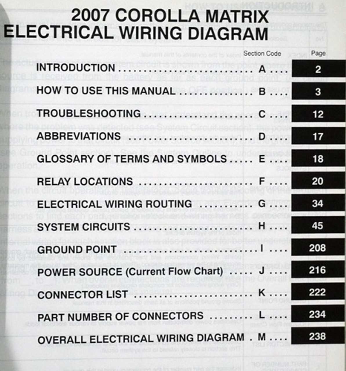 2007 toyota matrix repair manual