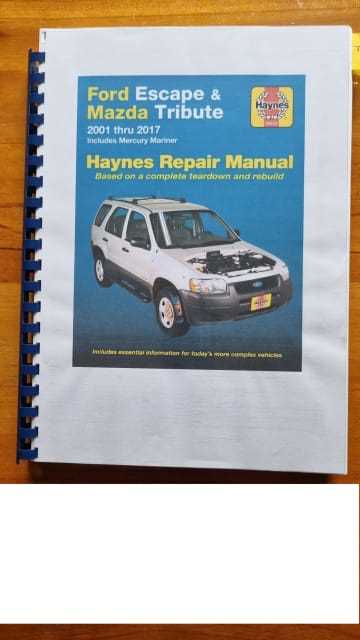 ford escape 2001 repair manual