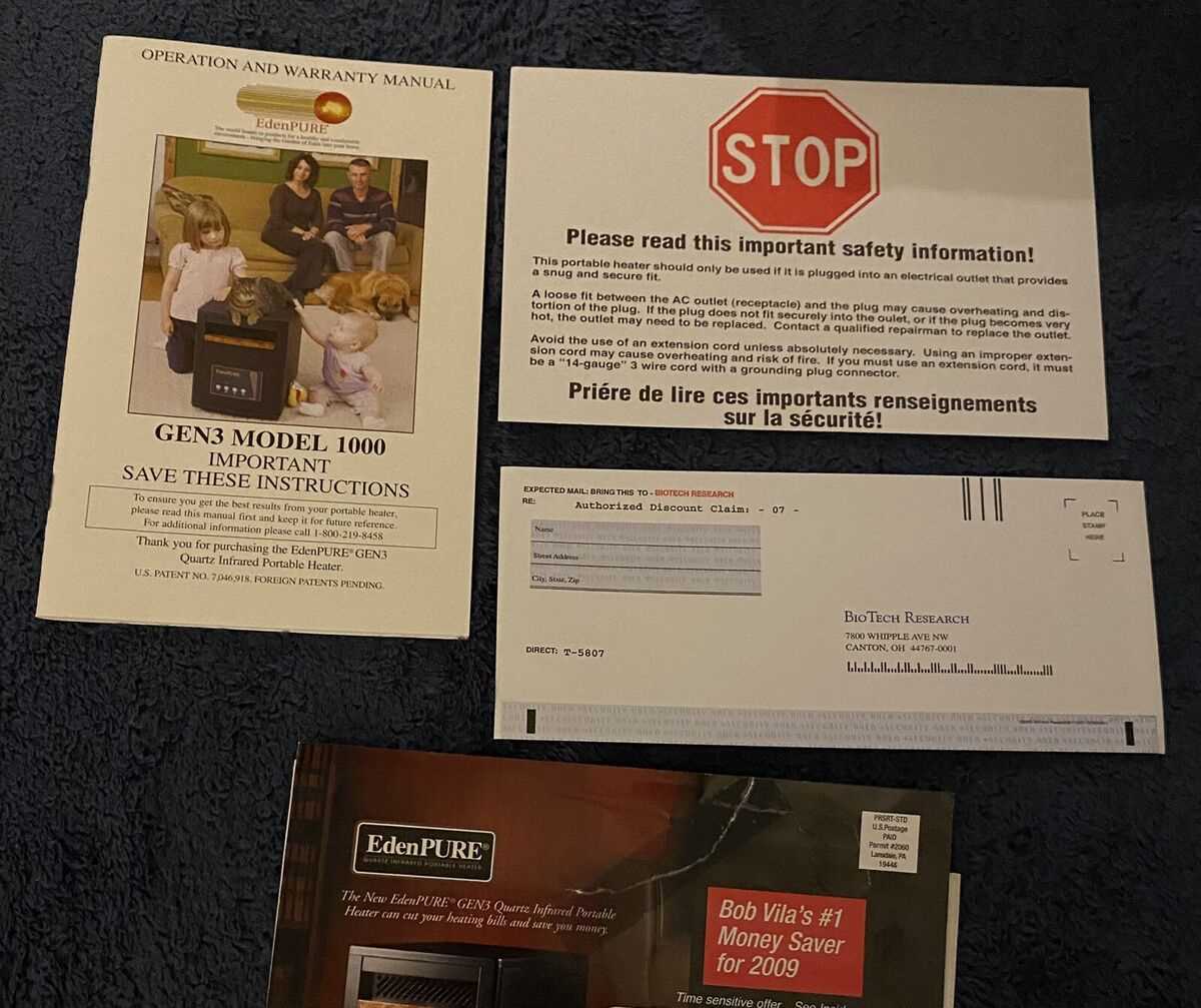 edenpure heater repair manual
