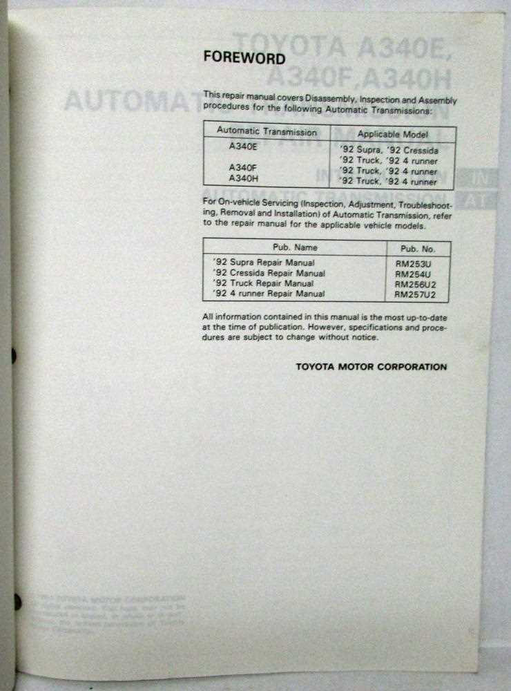 1992 toyota cressida repair manual