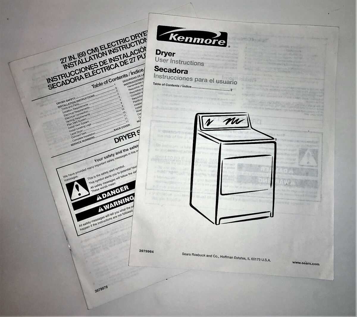 kenmore dryer model 110 repair manual