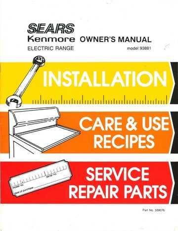 kenmore electric range repair manual