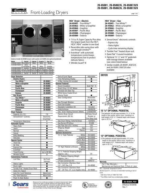 kenmore he3 washer repair manual