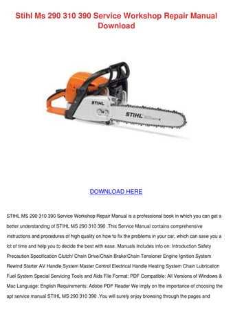 stihl ms 460 repair manual