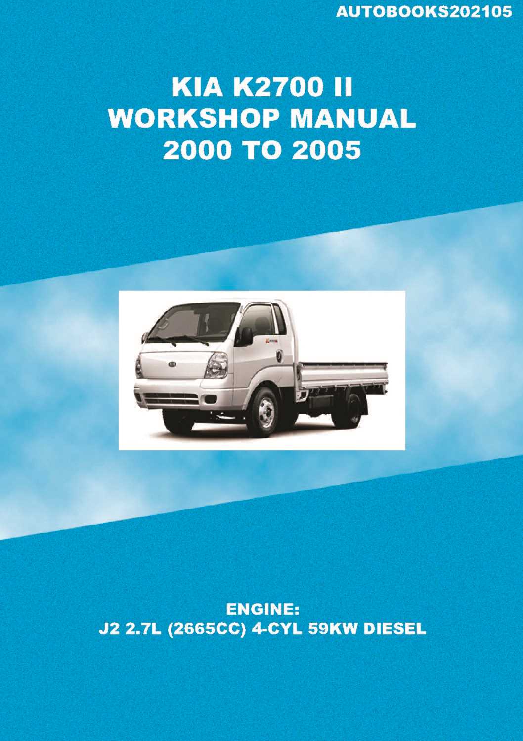 kia j2 engine repair manual