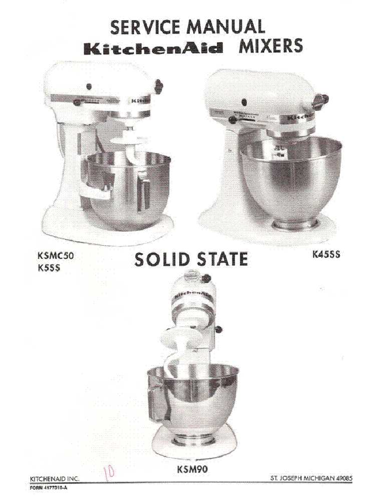 kitchenaid mixer k5ss repair manual