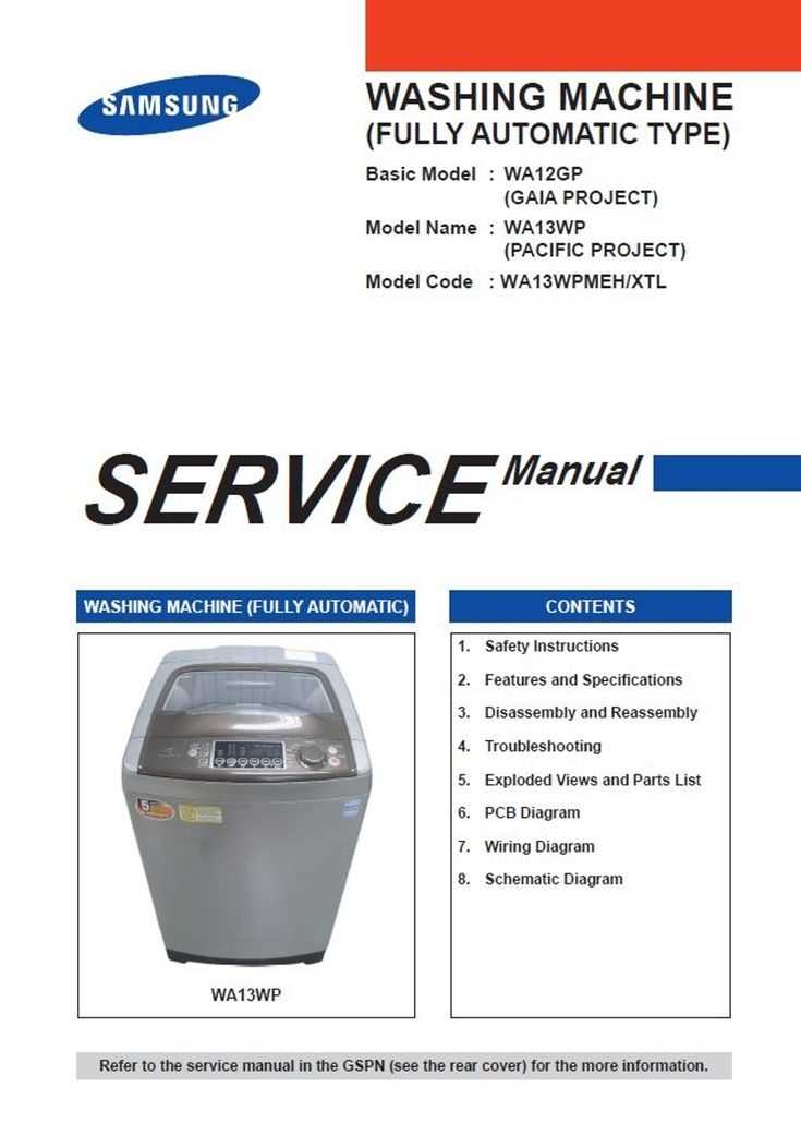 samsung top load washer repair manual