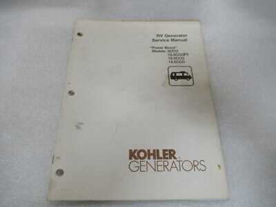 kohler generator repair manual