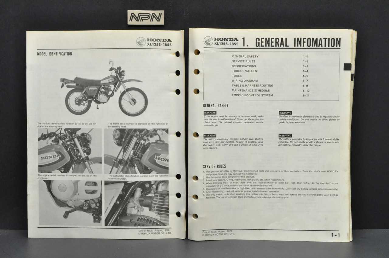 honda xl185s repair manual