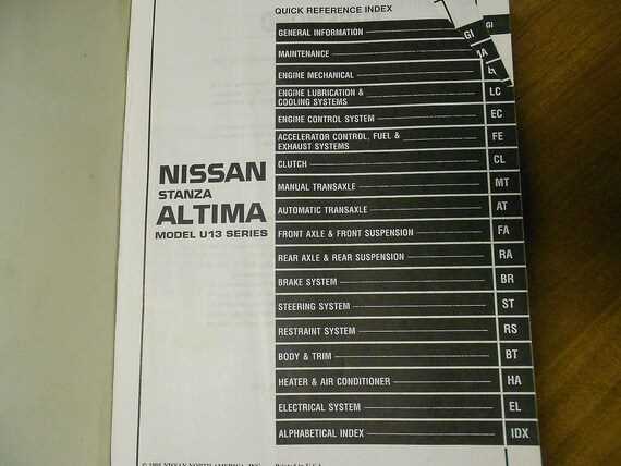 1996 nissan altima repair manual