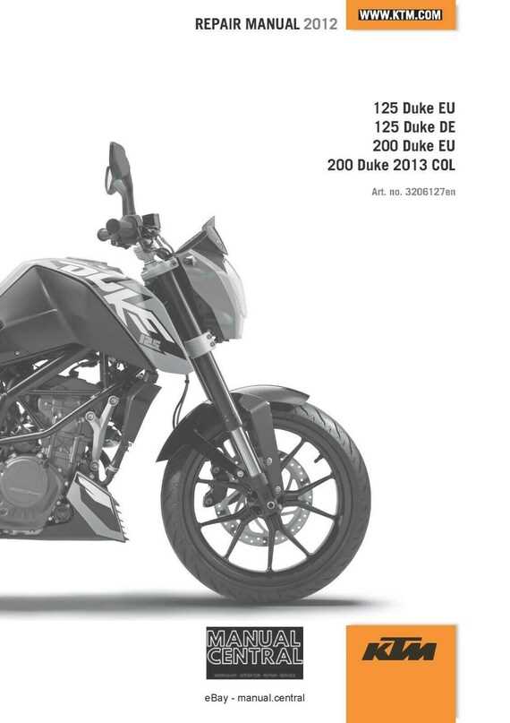 ktm duke 200 repair manual