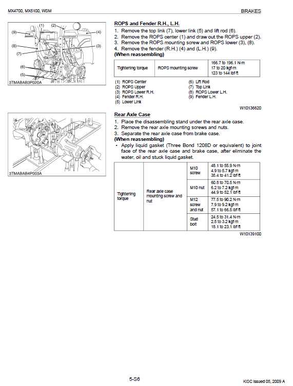 kubota mx5100 repair manual