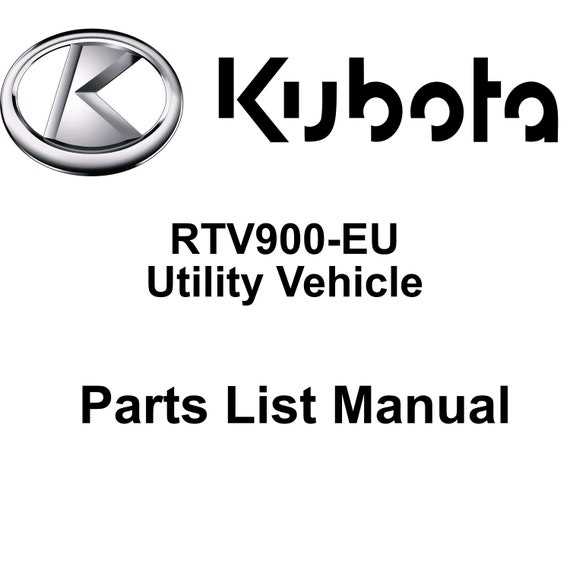 kubota rtv 900 repair manual