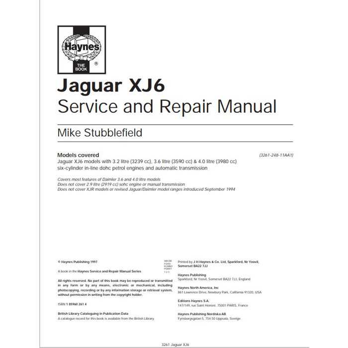 1997 jaguar xj6 repair manual