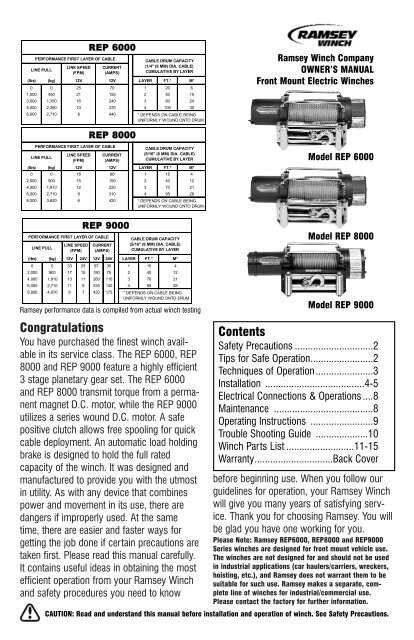 ramsey rep 8000 manual