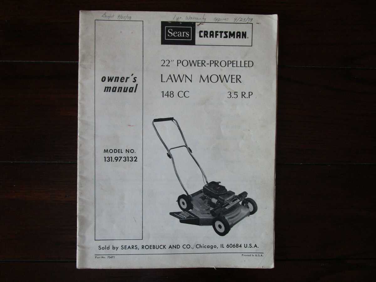 craftsman self propelled lawn mower repair manual