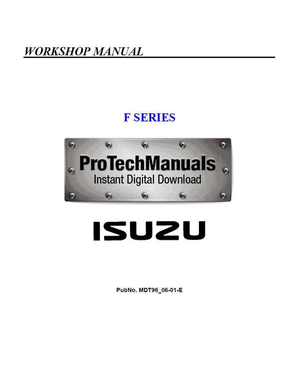 isuzu truck repair manual