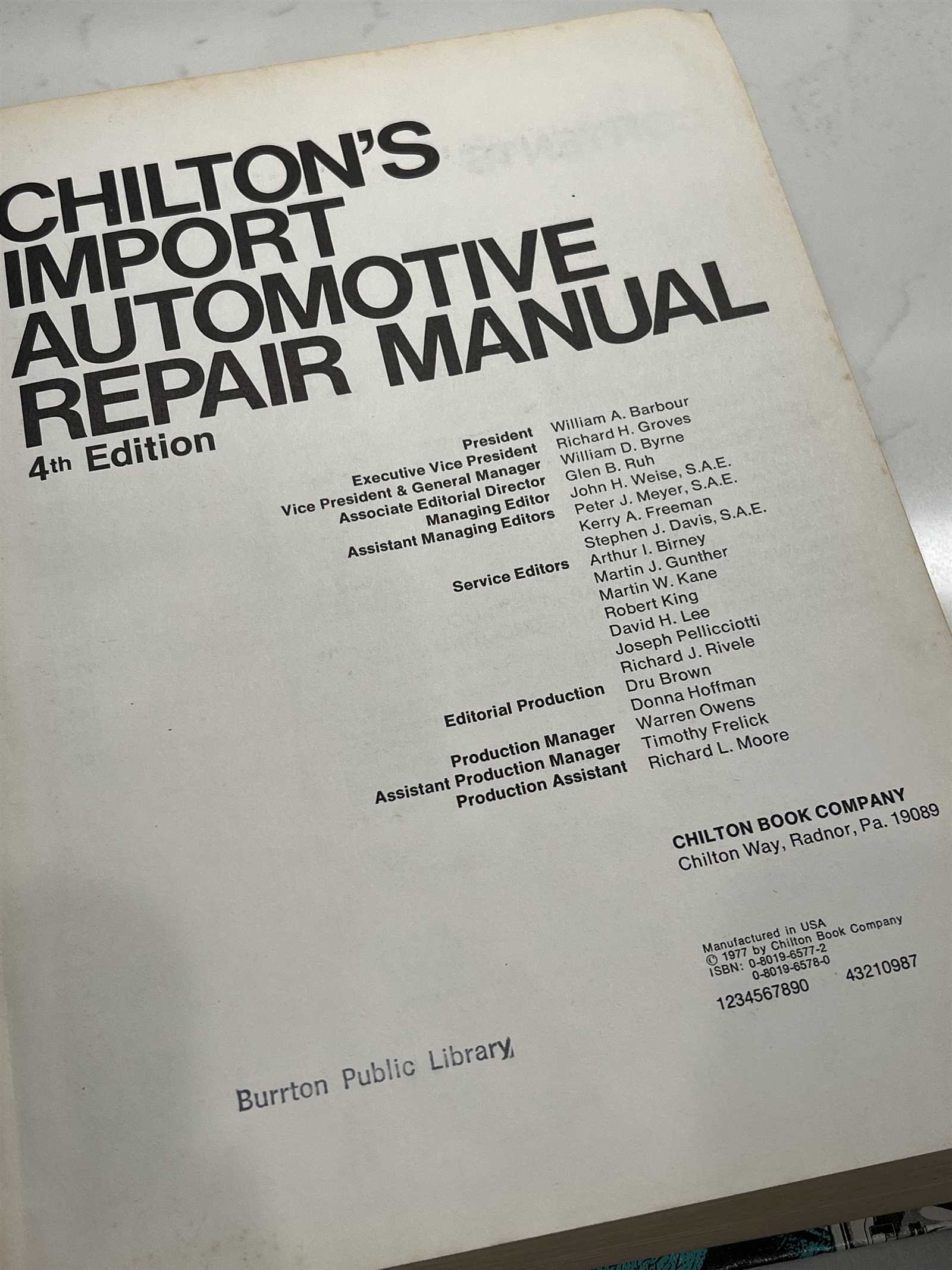 library automotive repair manuals