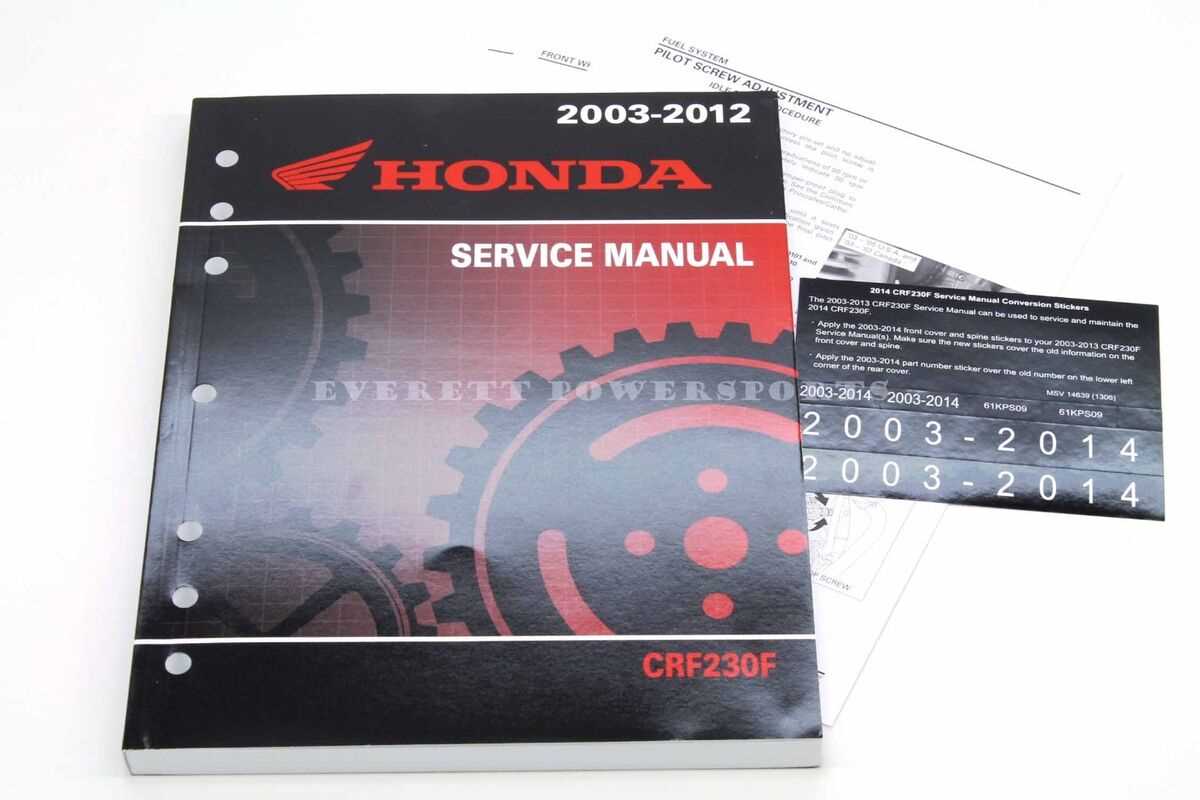 honda crf230f repair manual