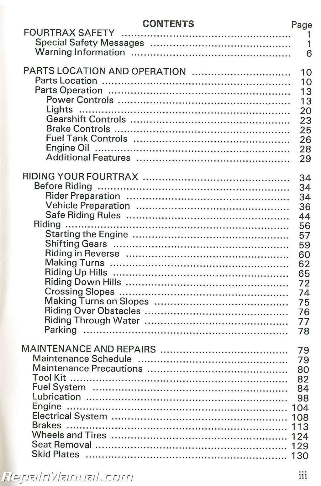 1993 honda fourtrax 300 repair manual