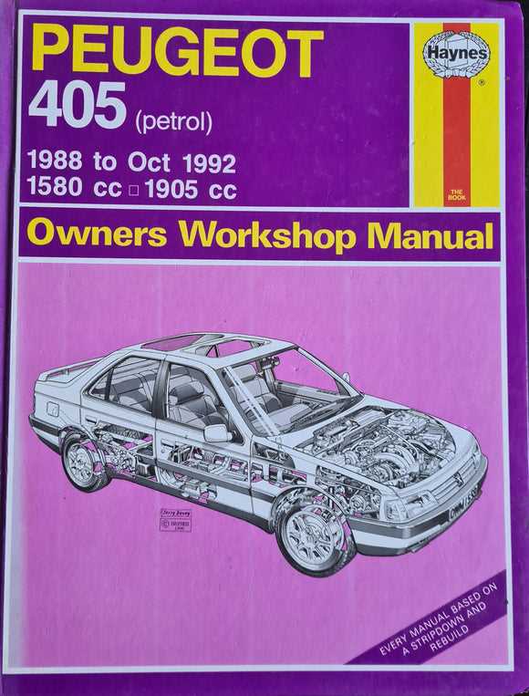 peugeot 405 repair manual