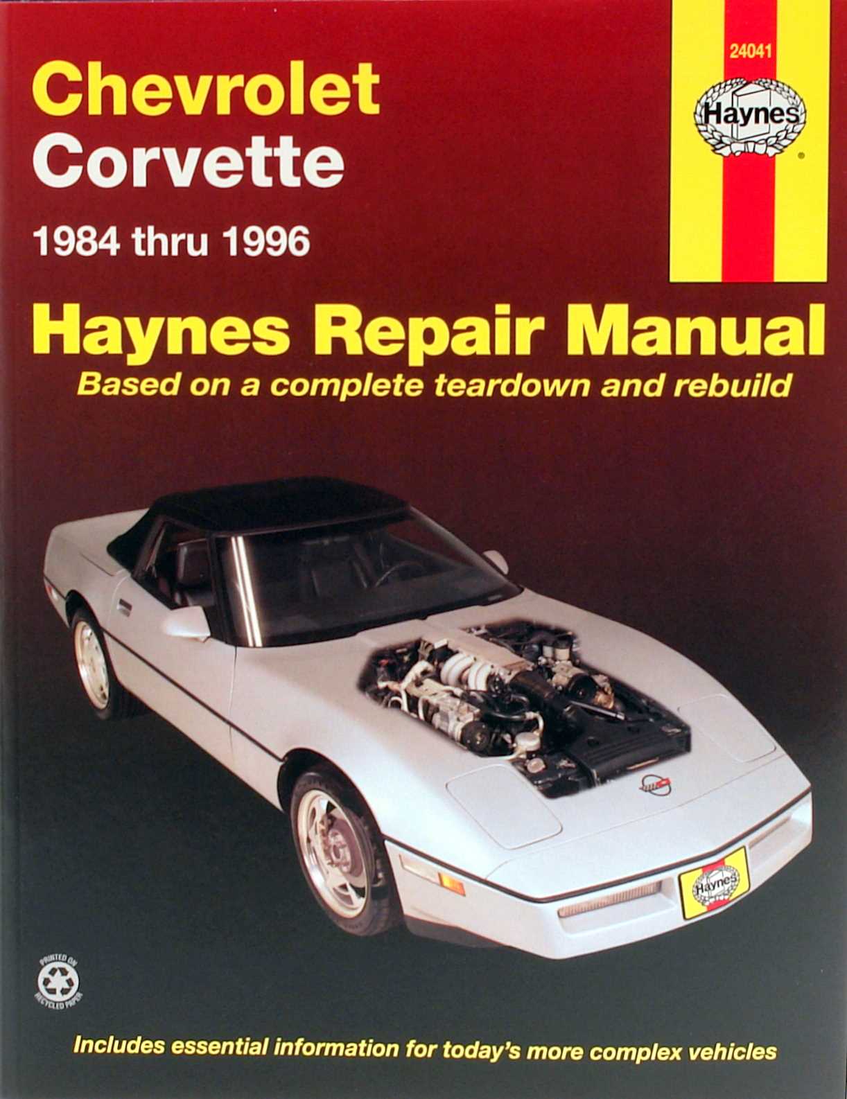 c4 corvette repair manual