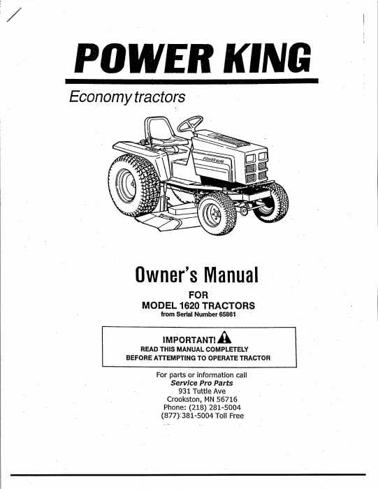 power king tractor repair manual