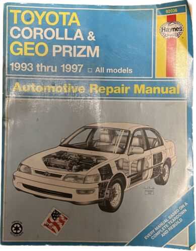 toyota corolla 1997 repair manual