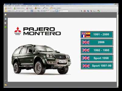 1999 mitsubishi montero repair manual