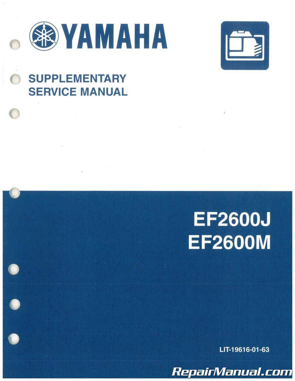 yamaha generator repair manual