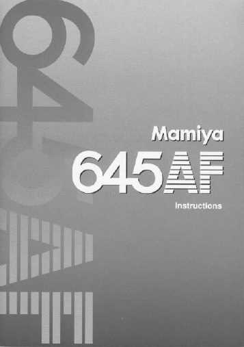 mamiya 645 repair manual