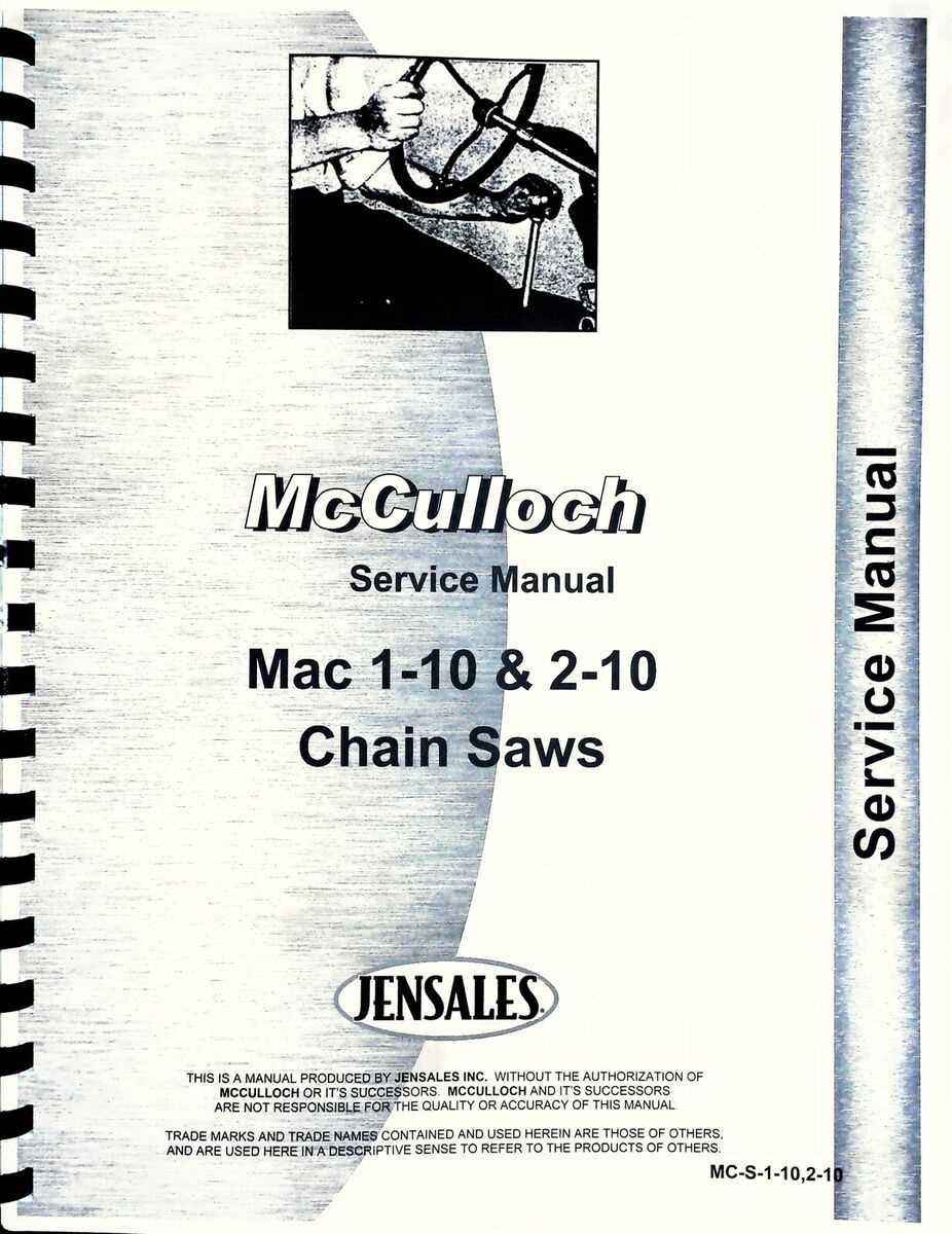 mcculloch mac 110 repair manual