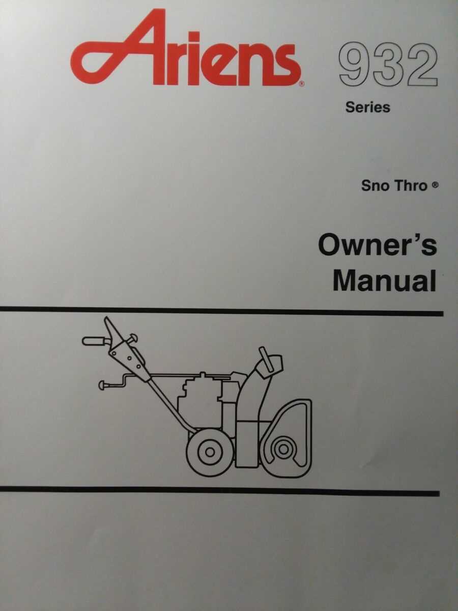 ariens snowblower repair manual