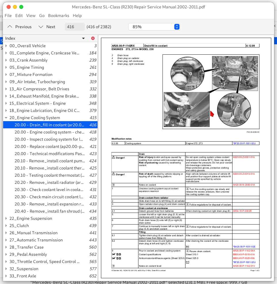 mercedes r230 repair manual