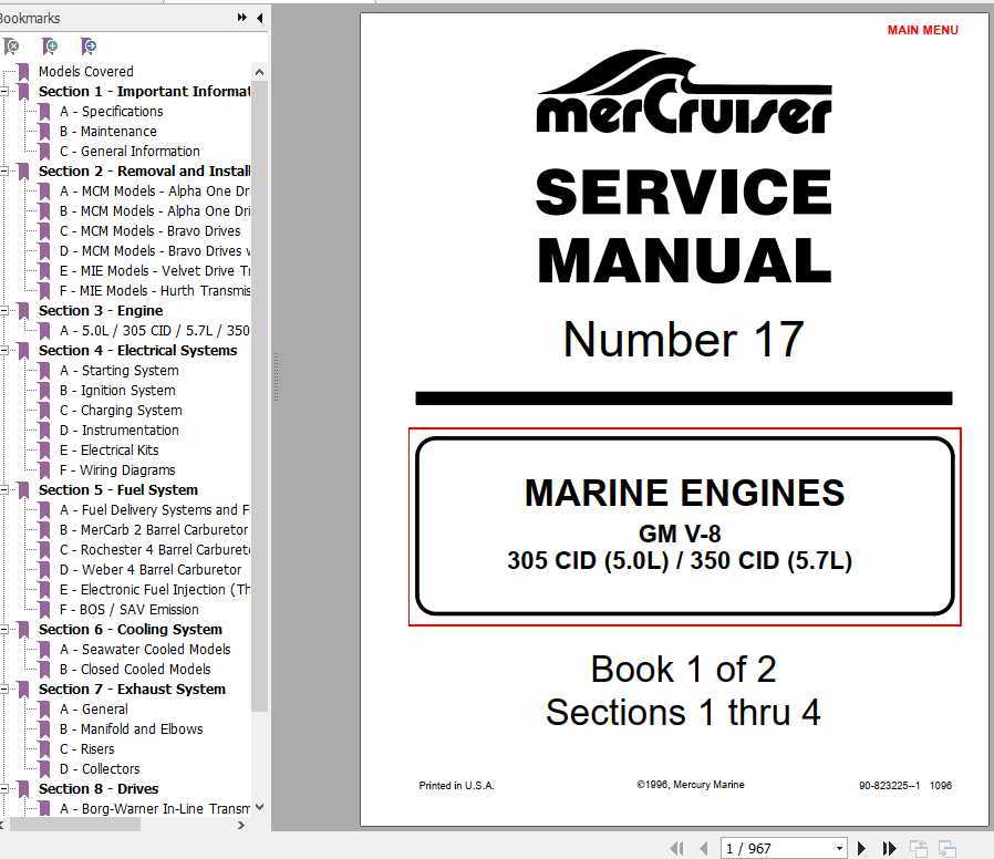 mercruiser 350 mag mpi repair manual