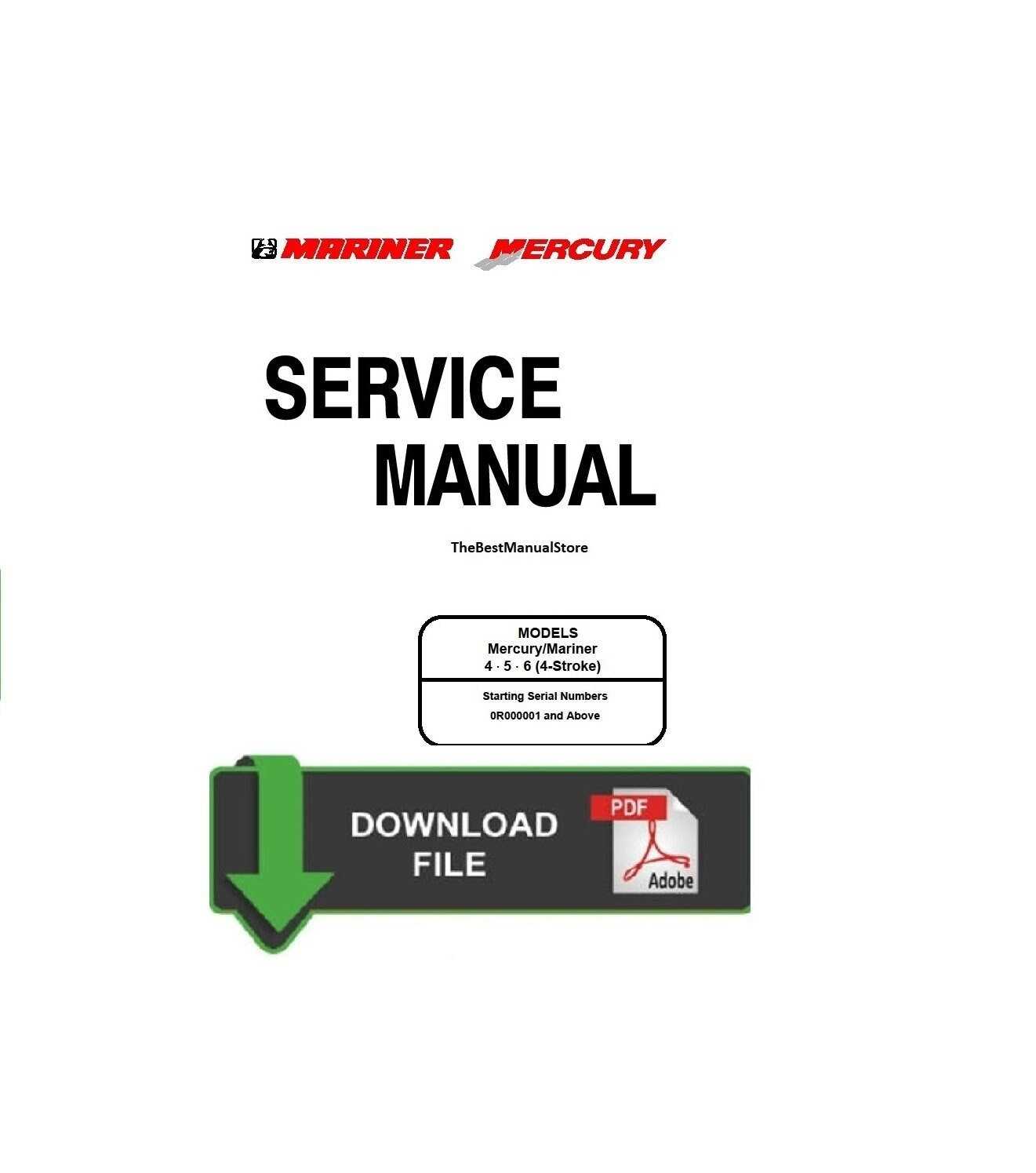 mercury 9.9 4 stroke repair manual