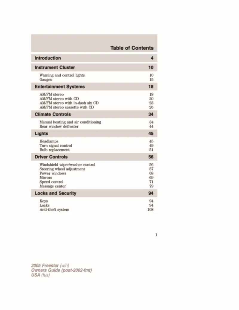 2004 ford freestar repair manual