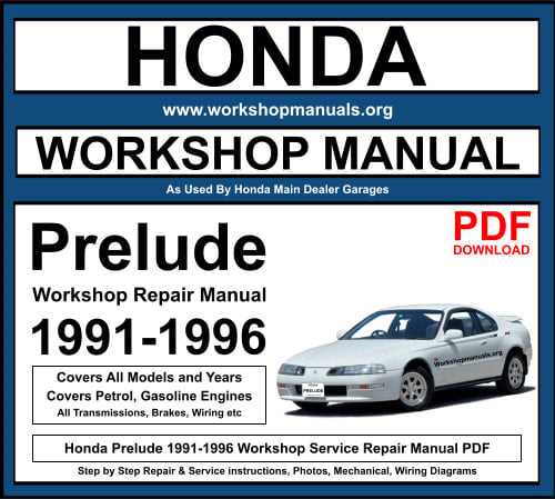 92 honda prelude repair manual