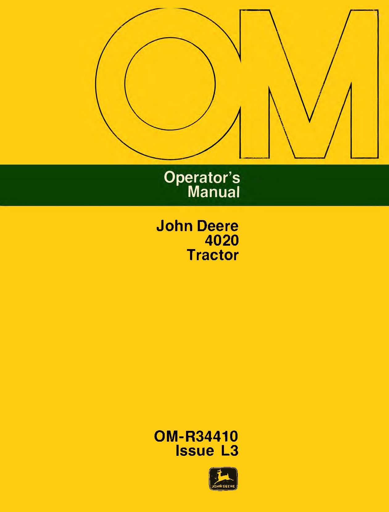 john deere 4020 repair manual