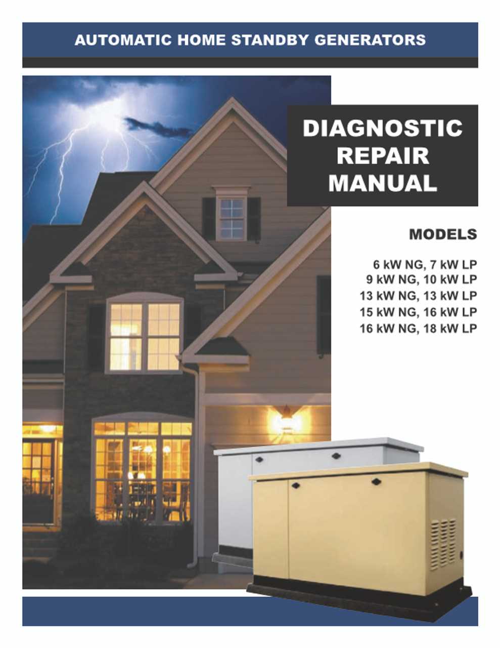 generac air cooled diagnostic repair manual