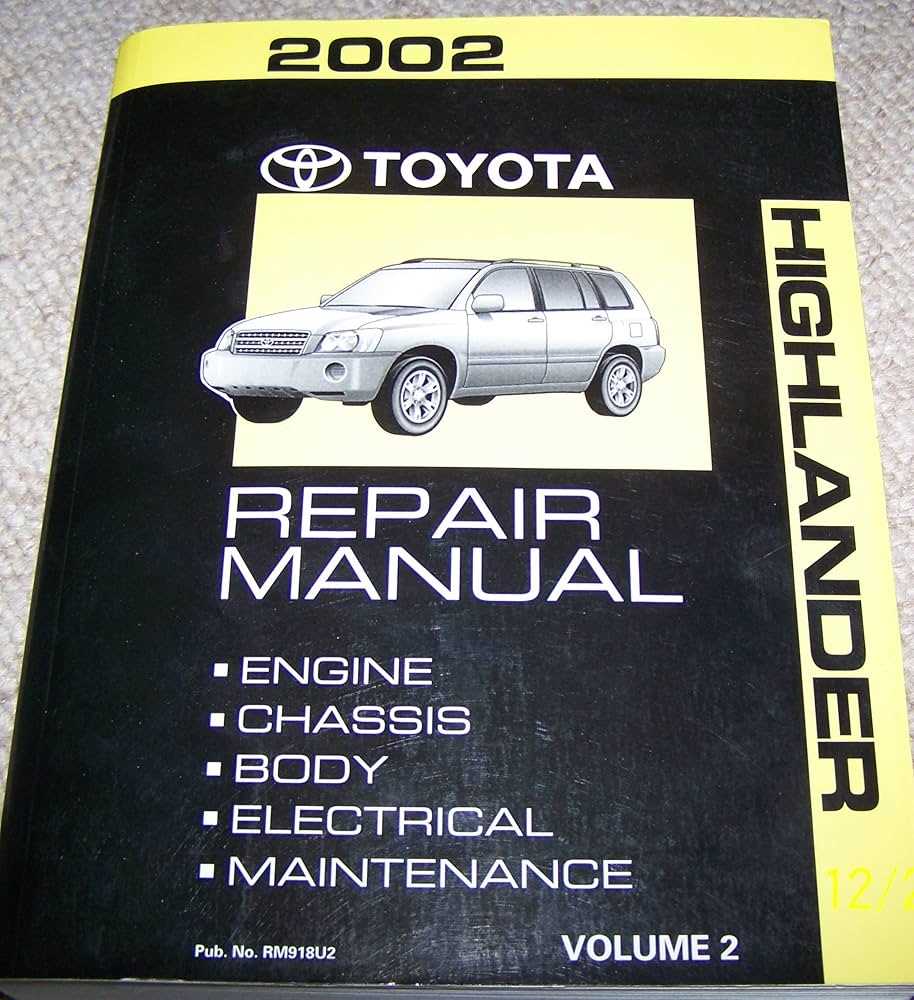 toyota highlander repair manual