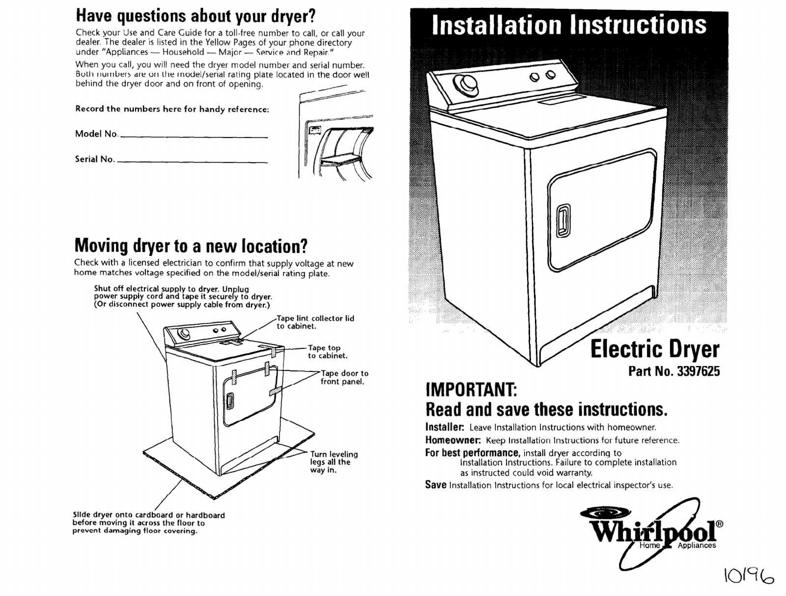 clothes dryer repair manual