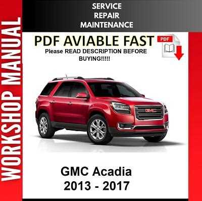 2015 gmc acadia repair manual