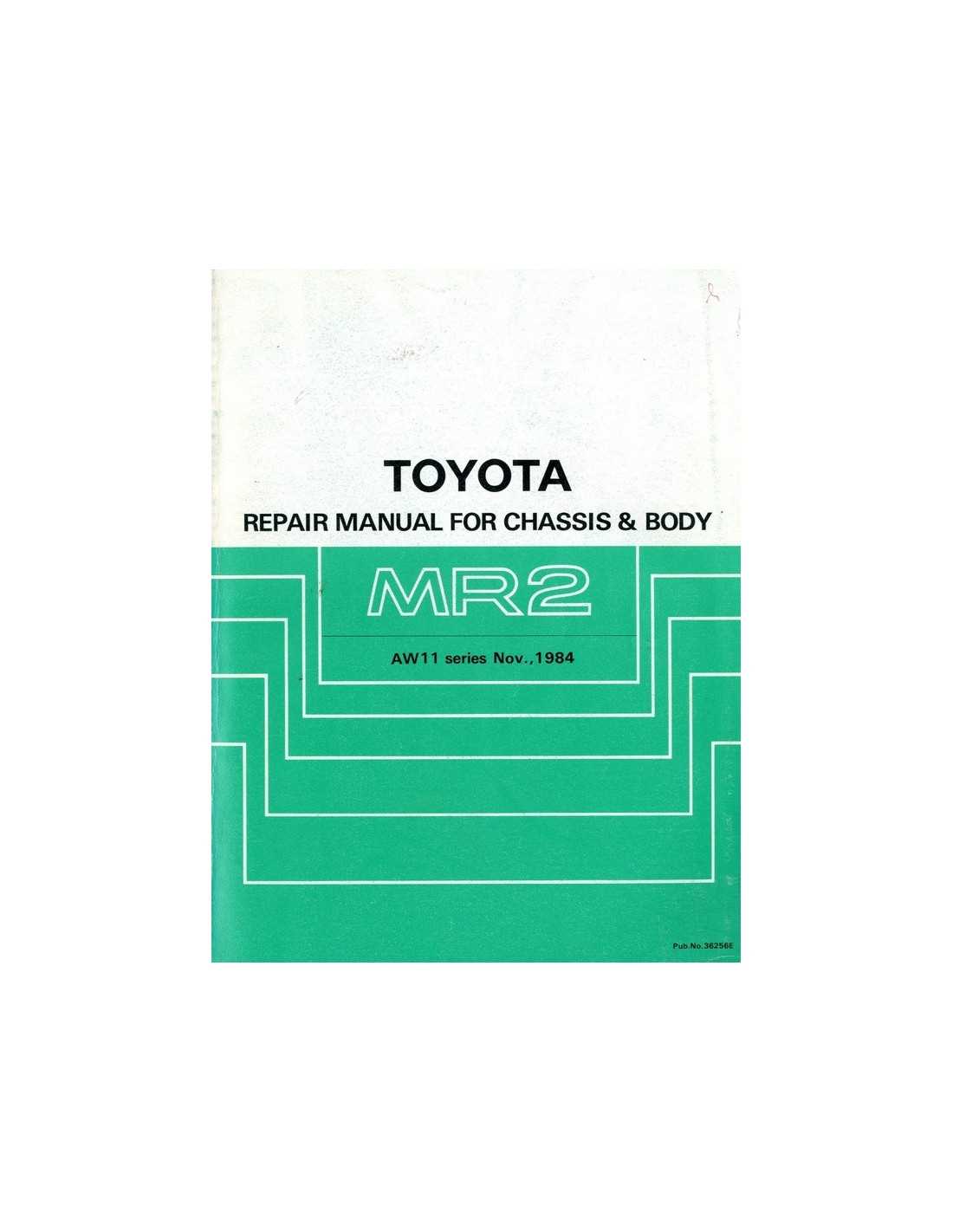 toyota mr2 repair manual