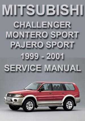 2001 mitsubishi montero sport repair manual