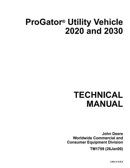 john deere 2020 repair manual